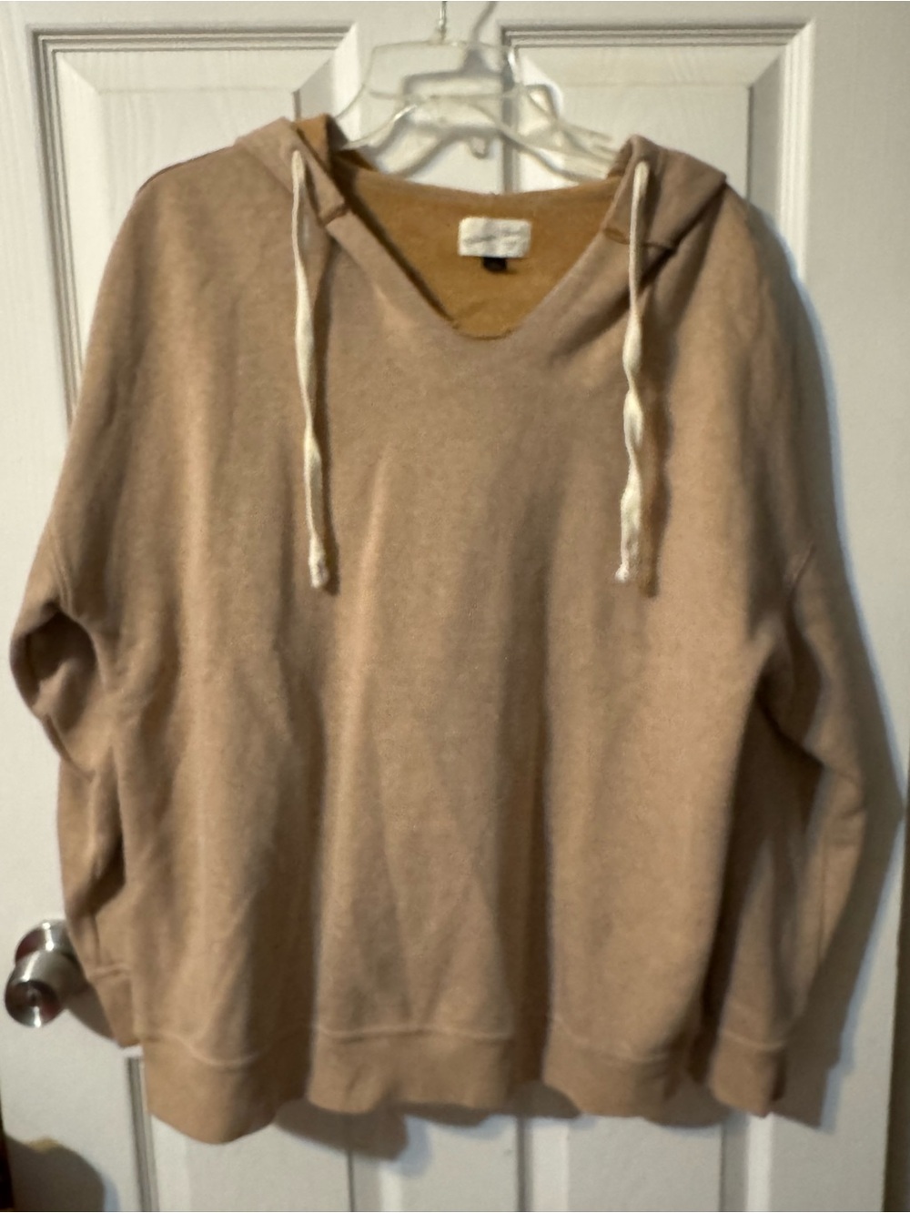 Women's Hooded Pullover in Light Brown
